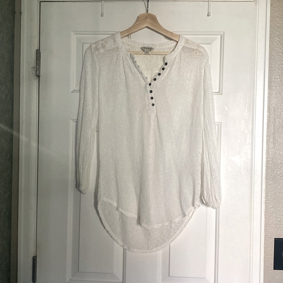 Lucky Brand Long Sleeve Textured Henley Size Small - Picture 4 of 12